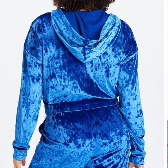 Fabletics Celeste Crushed Velvour Zip Ho Hoodie Size XL - Picture 2 of 12